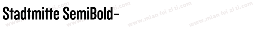 Stadtmitte SemiBold字体转换